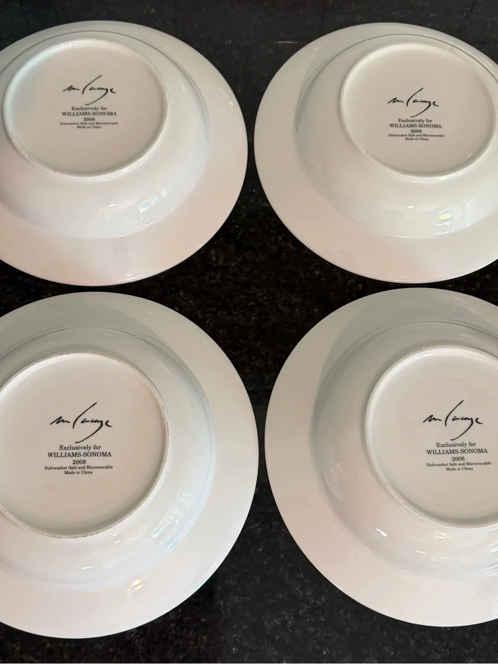 Set of 4 Williams Sonoma La Mer Marc Lacaze Ceramic Fish 10.5